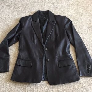 Alfani leather blazer